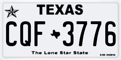 TX license plate CQF3776