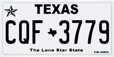 TX license plate CQF3779