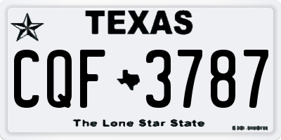 TX license plate CQF3787