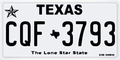TX license plate CQF3793