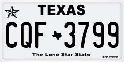 TX license plate CQF3799