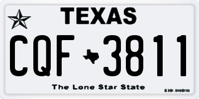 TX license plate CQF3811