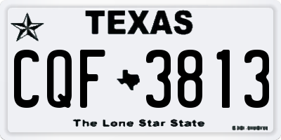 TX license plate CQF3813