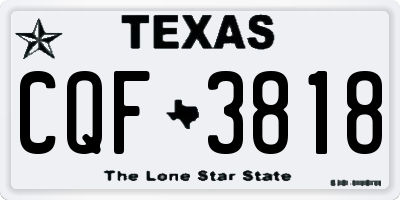 TX license plate CQF3818