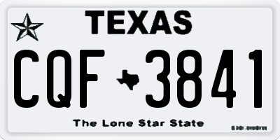 TX license plate CQF3841