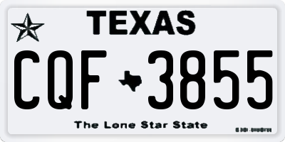TX license plate CQF3855