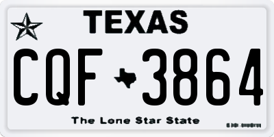 TX license plate CQF3864
