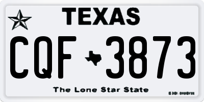 TX license plate CQF3873