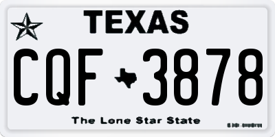 TX license plate CQF3878