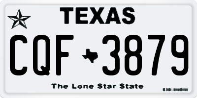 TX license plate CQF3879