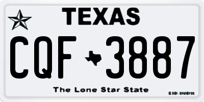 TX license plate CQF3887