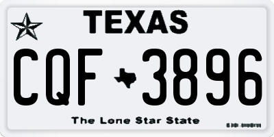TX license plate CQF3896