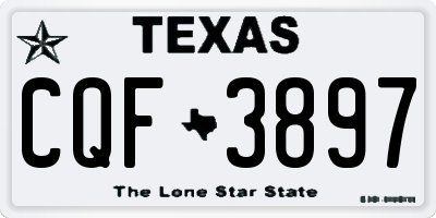 TX license plate CQF3897