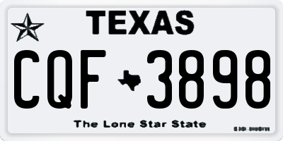 TX license plate CQF3898