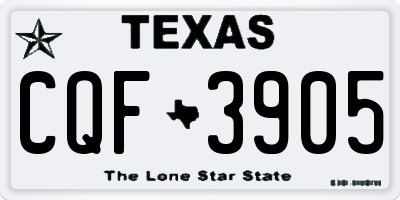 TX license plate CQF3905