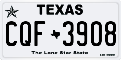 TX license plate CQF3908