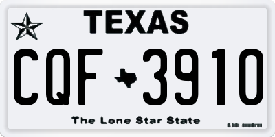 TX license plate CQF3910