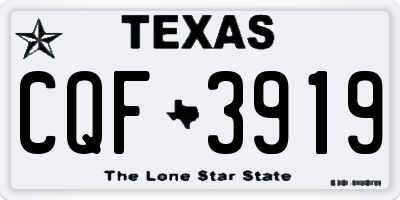 TX license plate CQF3919