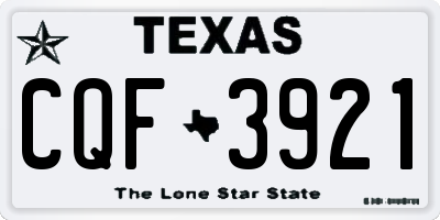 TX license plate CQF3921