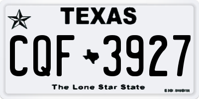 TX license plate CQF3927