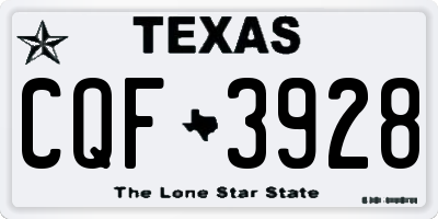TX license plate CQF3928