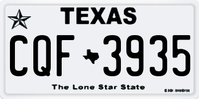 TX license plate CQF3935