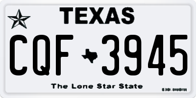 TX license plate CQF3945