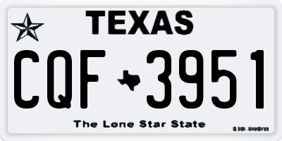 TX license plate CQF3951