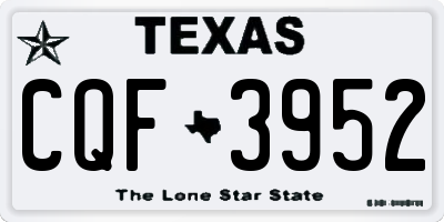 TX license plate CQF3952