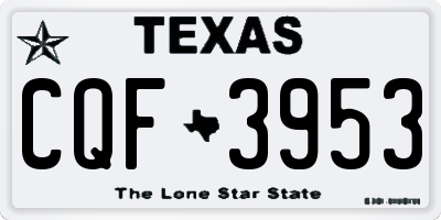 TX license plate CQF3953