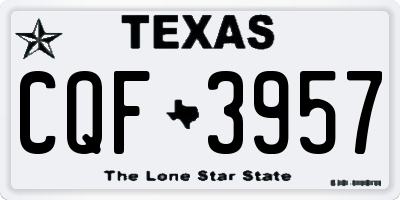 TX license plate CQF3957