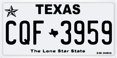TX license plate CQF3959