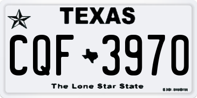 TX license plate CQF3970