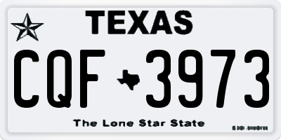 TX license plate CQF3973