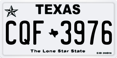 TX license plate CQF3976