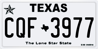 TX license plate CQF3977
