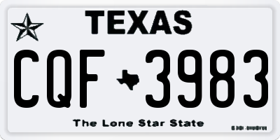 TX license plate CQF3983