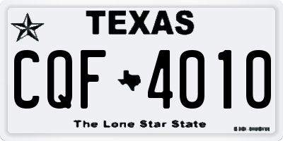 TX license plate CQF4010