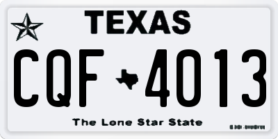 TX license plate CQF4013