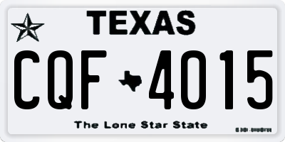 TX license plate CQF4015
