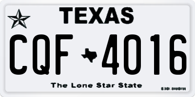TX license plate CQF4016