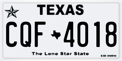 TX license plate CQF4018