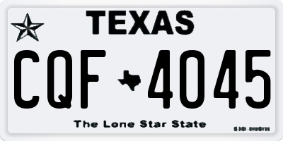 TX license plate CQF4045