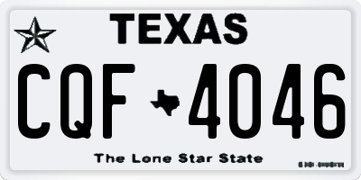 TX license plate CQF4046
