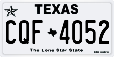 TX license plate CQF4052