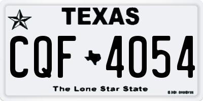TX license plate CQF4054