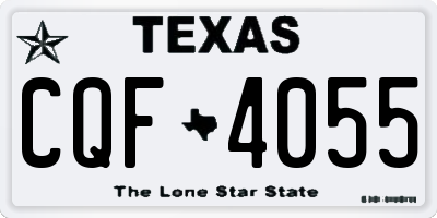 TX license plate CQF4055