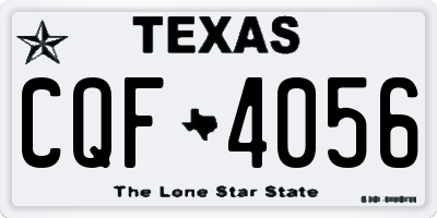 TX license plate CQF4056