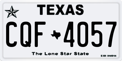 TX license plate CQF4057