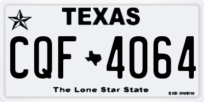 TX license plate CQF4064